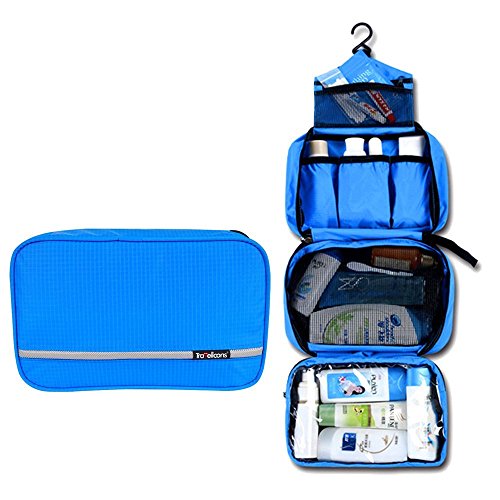 Toiletry Bag, 4 Layers Portable Foldable Waterproof Flat Traveling ...