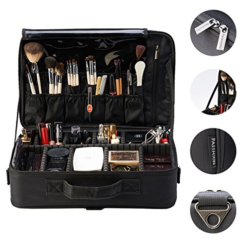 PASSHION Portable Professional Makeup Case / Makeup Train Case / Travel ...