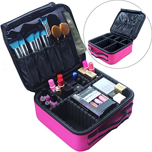 Travel Makeup Bag Train Case Makeup Cosmetic Case Organizer Portable ...