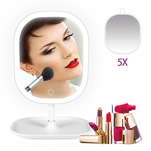 SOLOFISH Lighted Makeup Mirror, Rechargeable Vanity Light Mirror