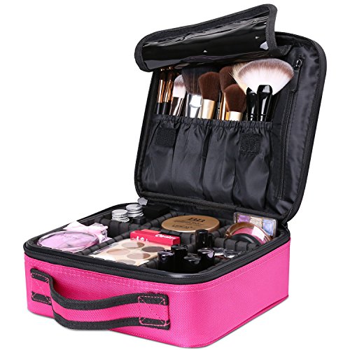 Luxspire Makeup Cosmetic Storage Case, Professional Make up Train Case ...