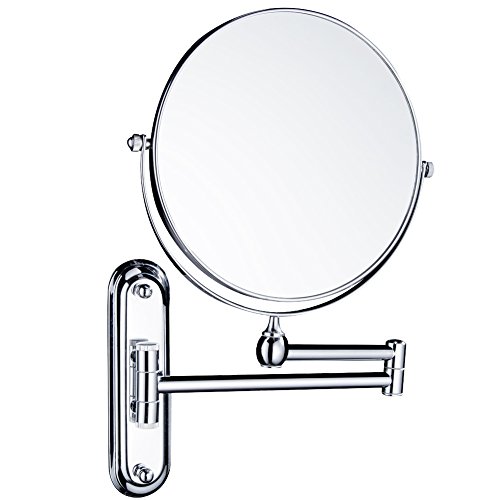 GURUN Wall Mounted Makeup Mirror with 7x Magnification,6 Inch Two Sided