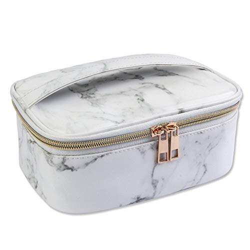 MAGEFY Marble Makeup Bag Portable Travel Cosmetic Bag Organizer ...