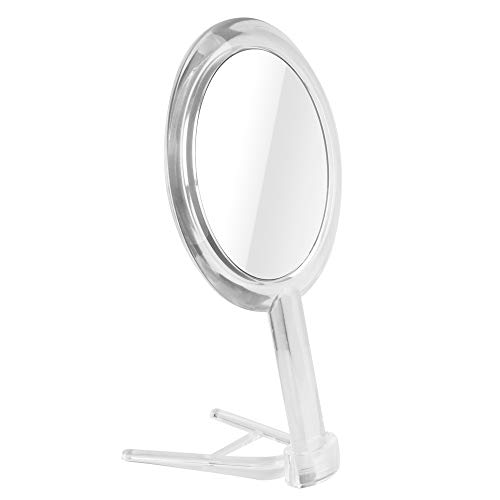 Gotofine 1X & 10X Magnifying Double Side Handheld Makeup Mirror with Stand, Clear Beautyworld