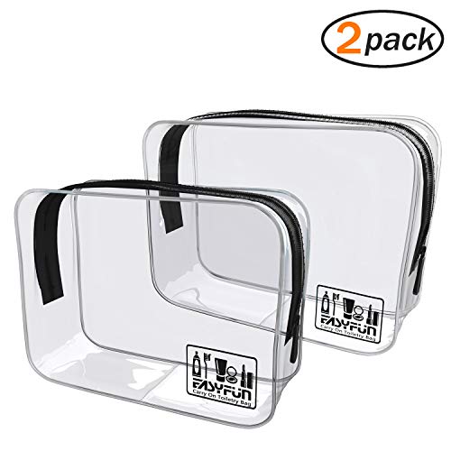 Easyfun TSA Approved Travel Toiletry Bag Clear PVC Toiletry Bag ...