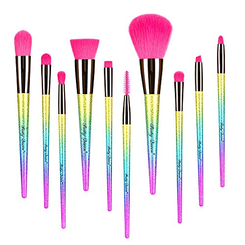 Party Queen Makeup Brushes 10 Pieces Make Up Set Foundation Powder Eyebrow Concealer Eyeshadow Cosmetic Brush Tool