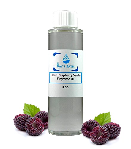 Black Raspberry Vanilla Fragrance Oil – Essential for Candles, Bath Bombs, Perfume. Diffusers, Body Butter, Lotions and Soap Making – Works for All Bath and Body Products – 4 oz. (4 oz)