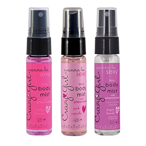 Crazy Girl Flirty Body Mist with Pheromones 1oz (Set of 3