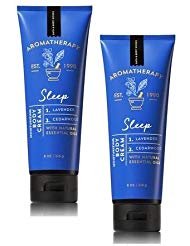 Bath and Body Works 2 Pack Aromatherapy Sleep Lavender & Cedarwood Body Cream. 8 Oz.