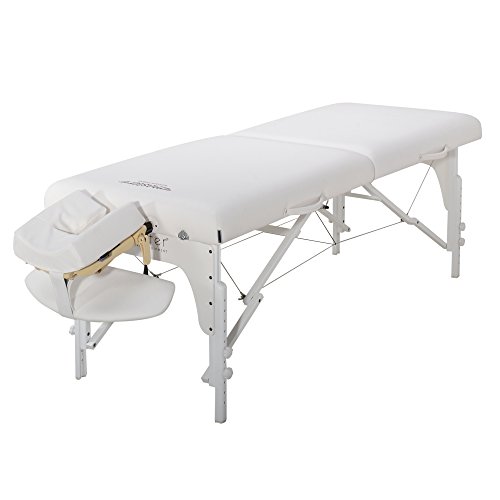 Master Massage 31 Inch Montclair Lx Pro Portable Massage Table Package With Memory Foam Snow